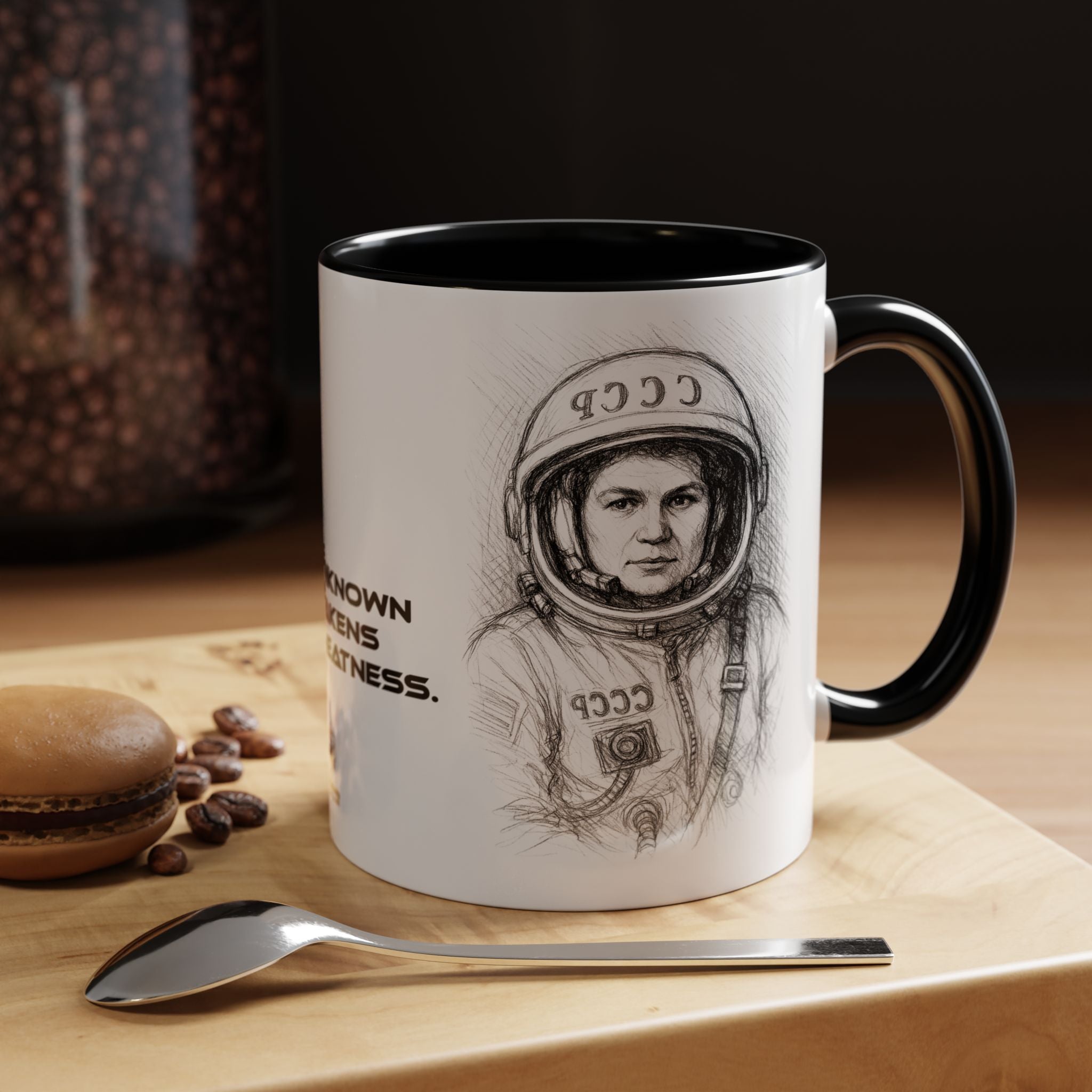 Mug-Women of Light, Valentina Tereshkova,The unknown awakens my greatness-Sent from Usa