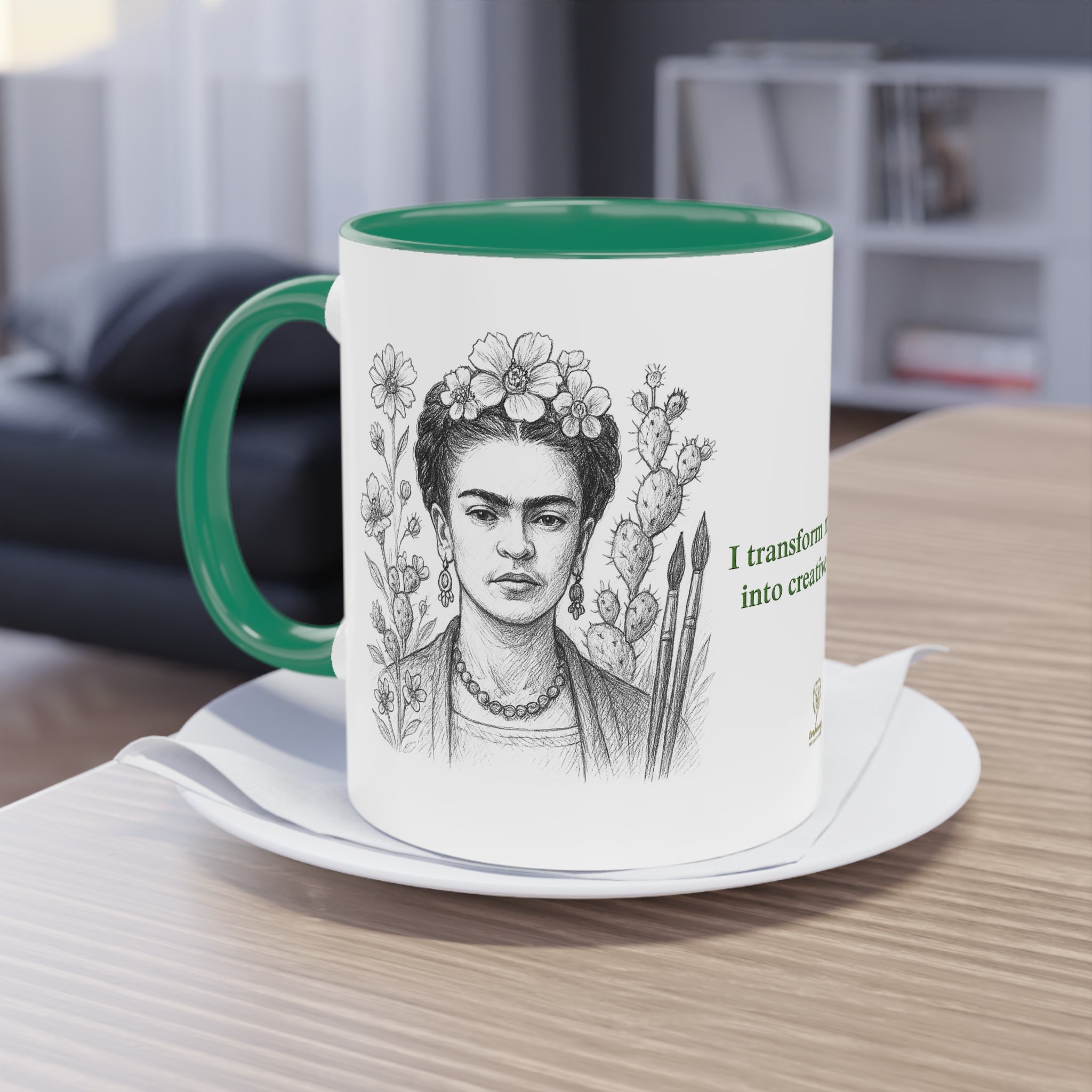 Mug-Women of Light, Frida Kahlo,I transform my pain into creative force-Sent from UE