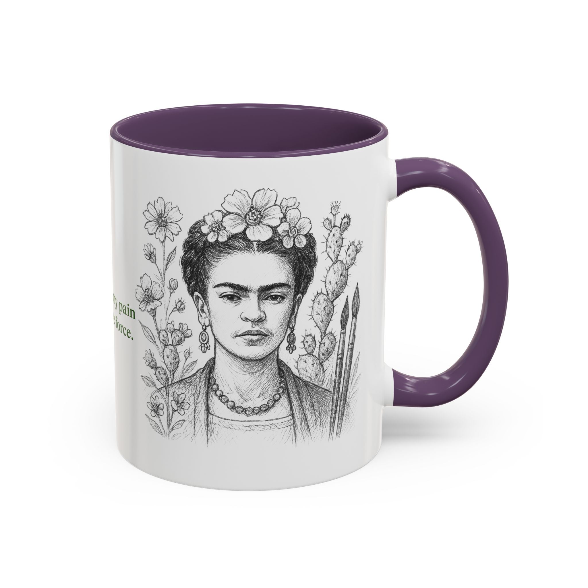 Mug-Women of Light, Frida Kahlo,I transform my pain into creative force-Sent from USA