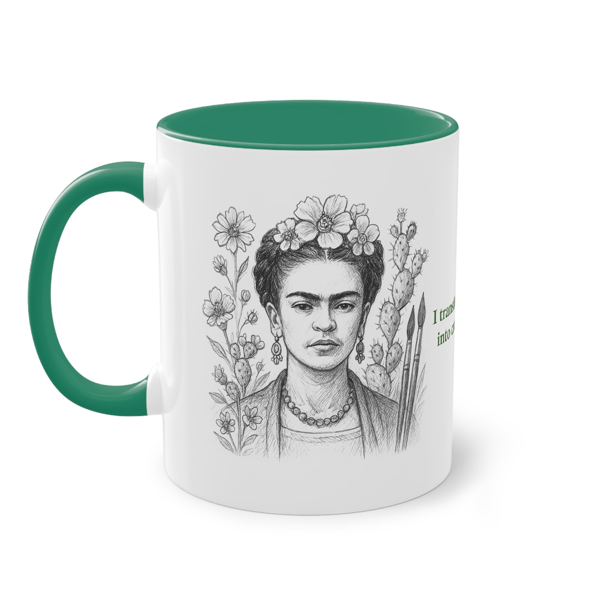Mug-Women of Light, Frida Kahlo,I transform my pain into creative force-Sent from UE