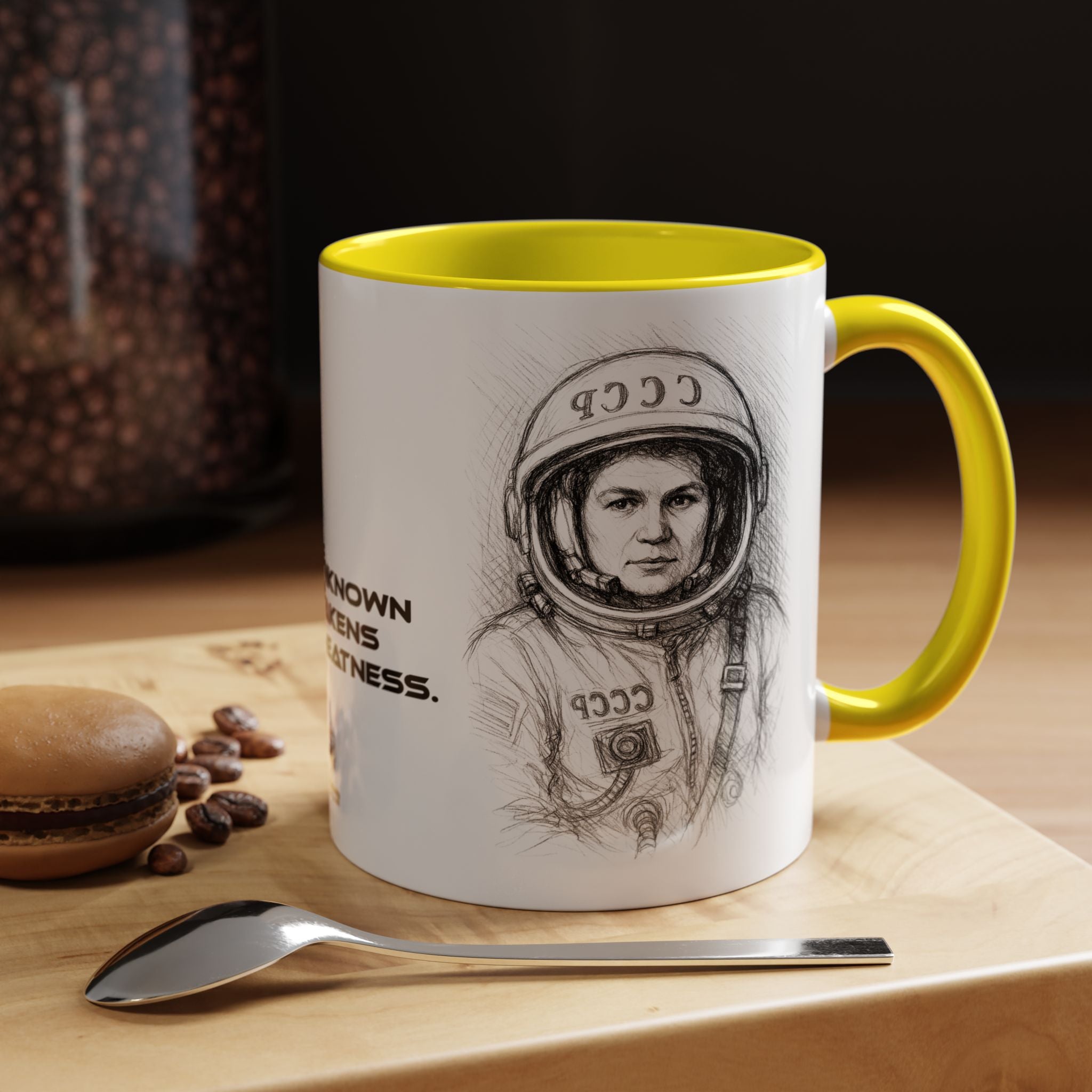 Mug-Women of Light, Valentina Tereshkova,The unknown awakens my greatness-Sent from Usa