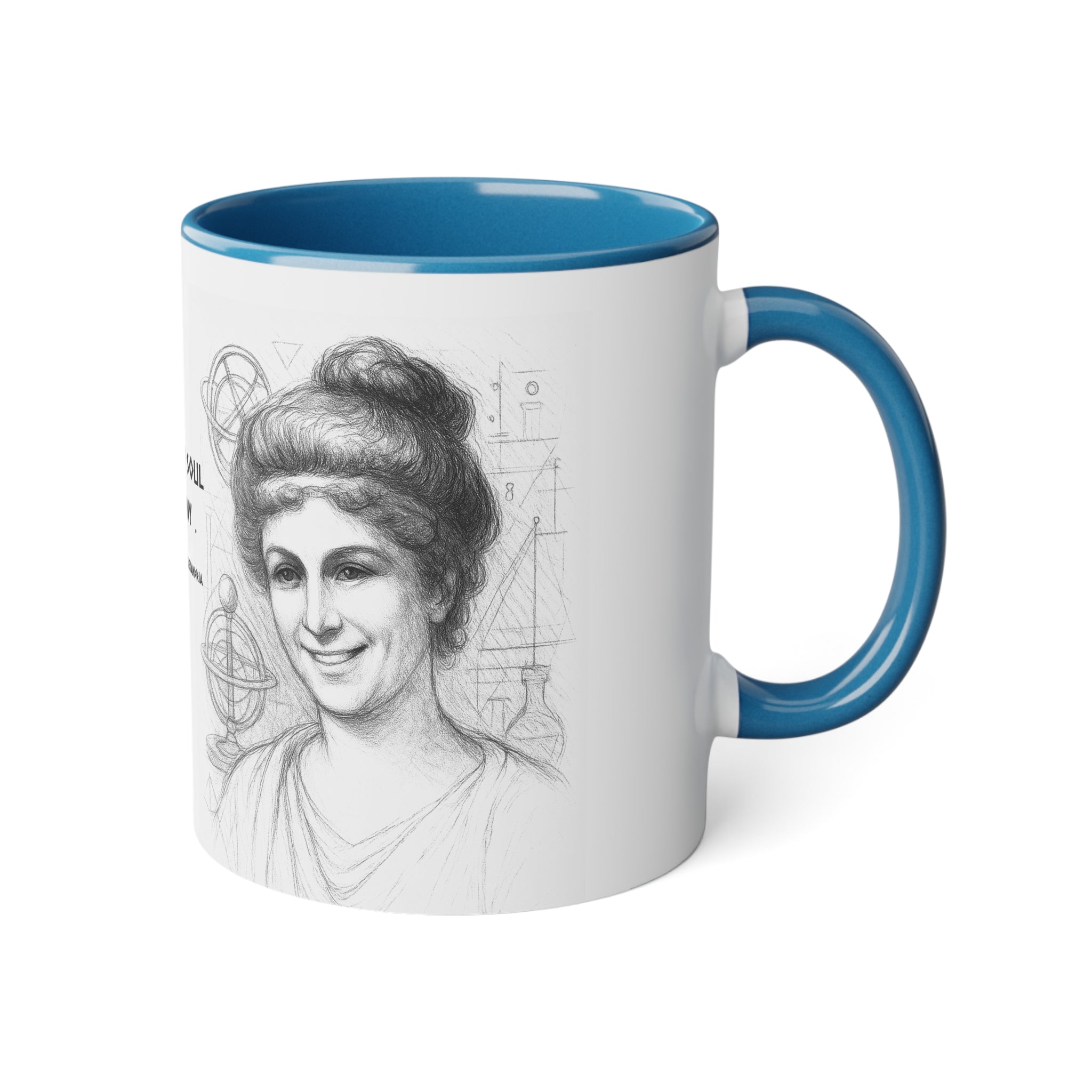 Mug-Women of Light, Hypatia of Alexandria, My mind and soul are in harmony-Sent from EU
