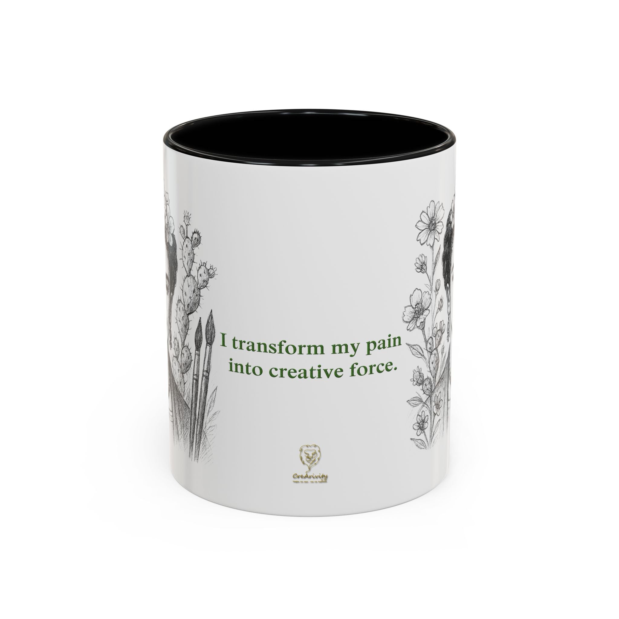 Mug-Women of Light, Frida Kahlo,I transform my pain into creative force-Sent from USA