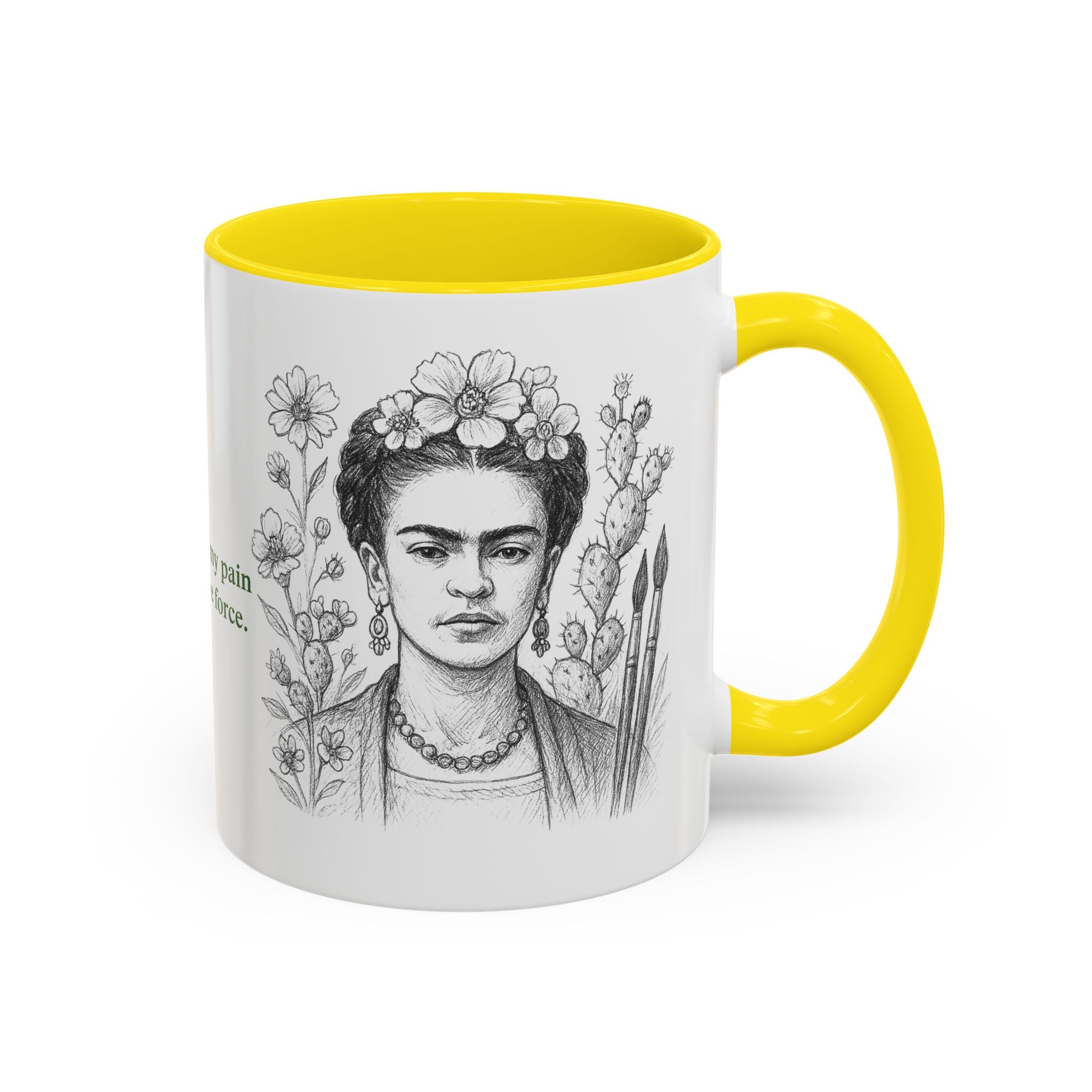 Mug-Women of Light, Frida Kahlo,I transform my pain into creative force-Sent from USA