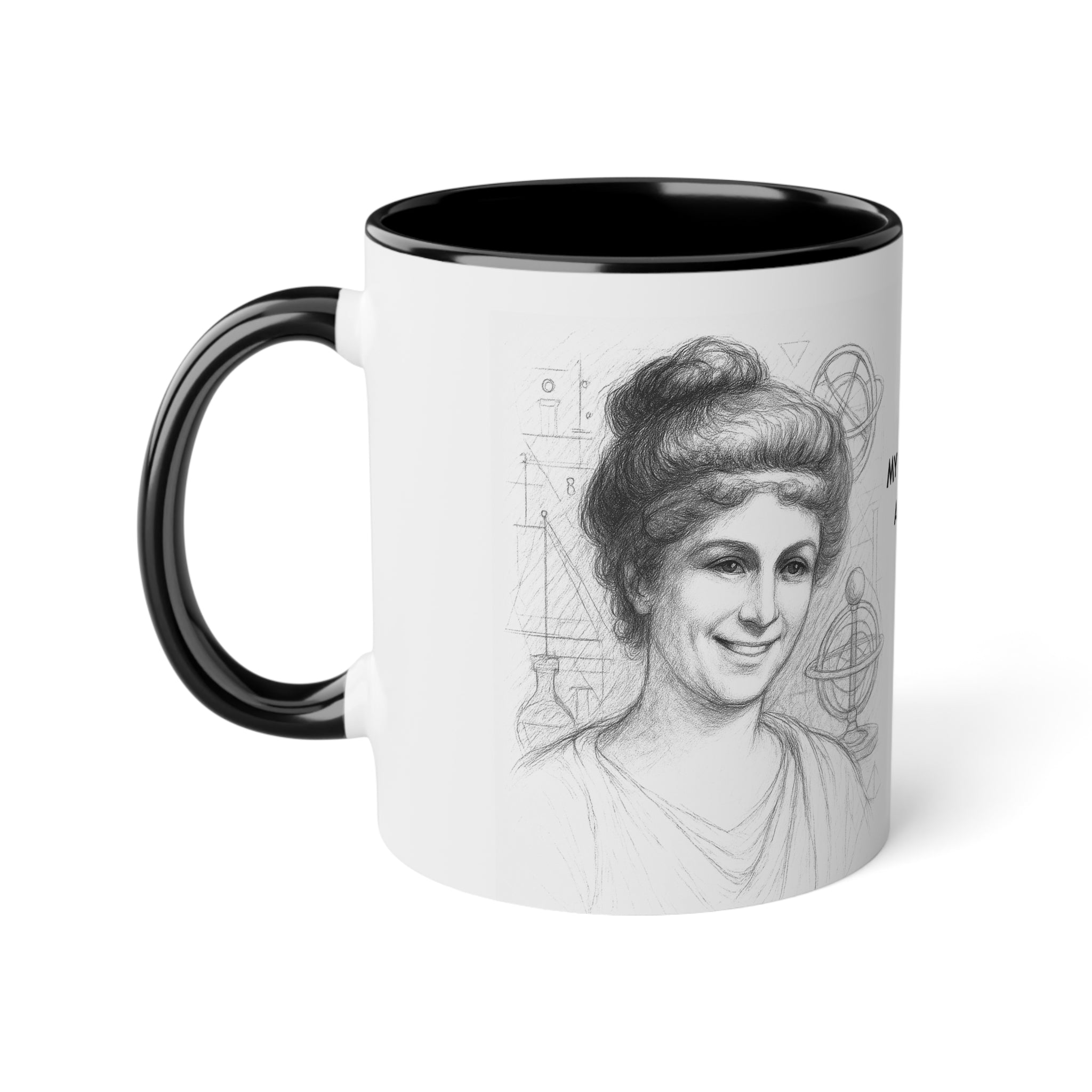 Mug-Women of Light, Hypatia of Alexandria, My mind and soul are in harmony-Sent from EU