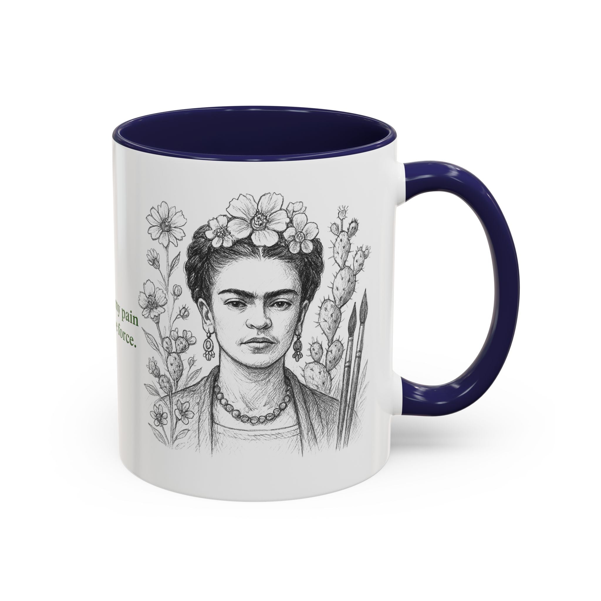 Mug-Women of Light, Frida Kahlo,I transform my pain into creative force-Sent from USA