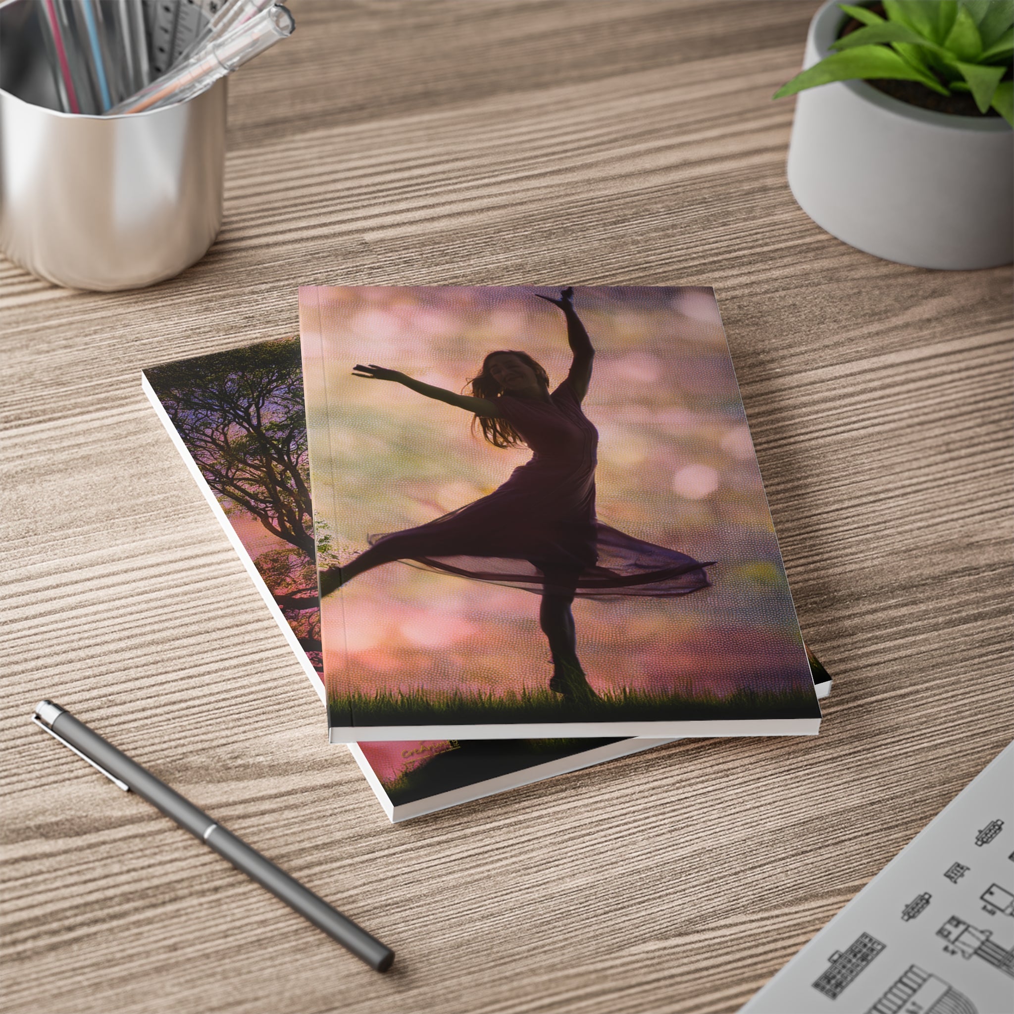 Notebook-Soul in pages,Vibrant dancing woman Journal