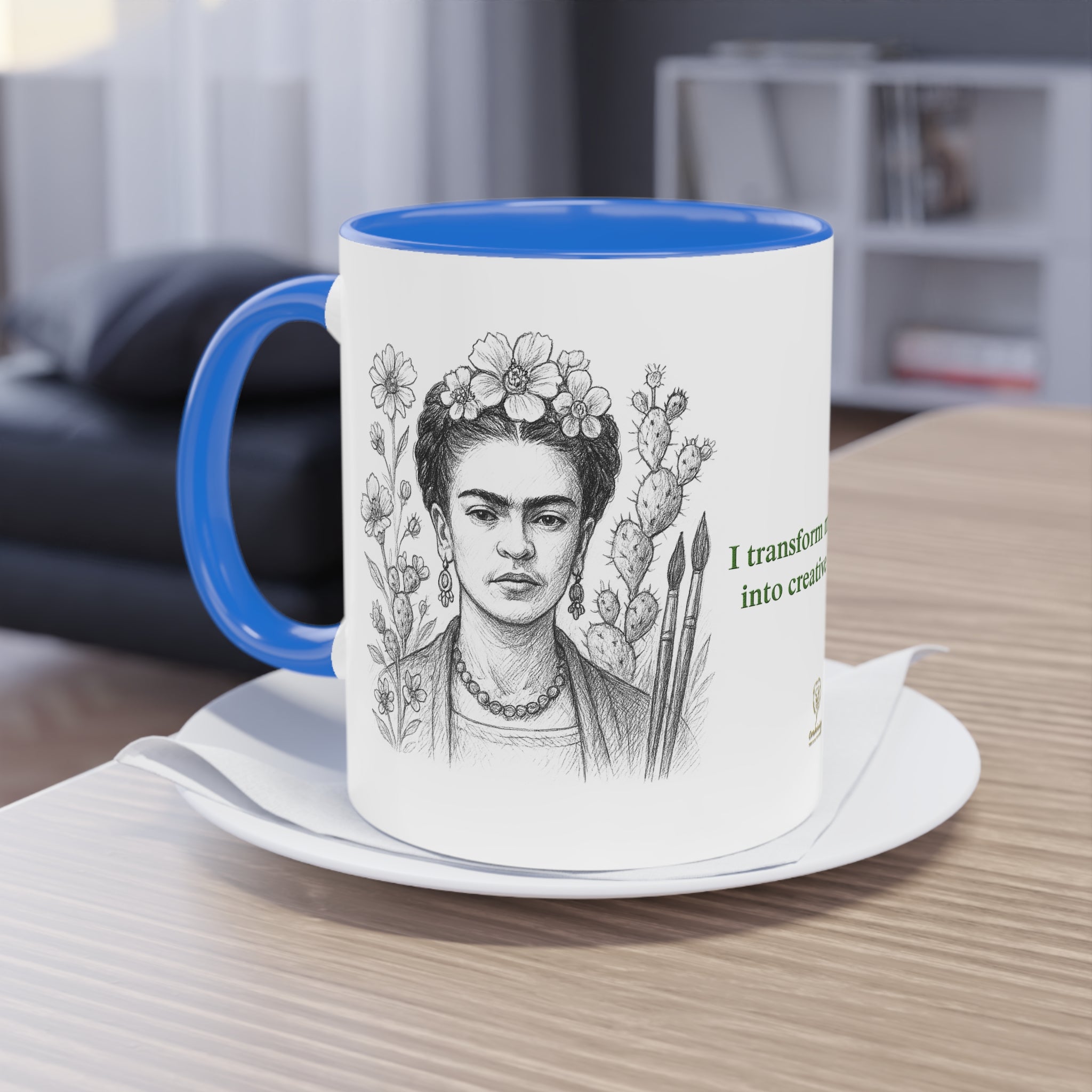 Mug-Women of Light, Frida Kahlo,I transform my pain into creative force-Sent from UE