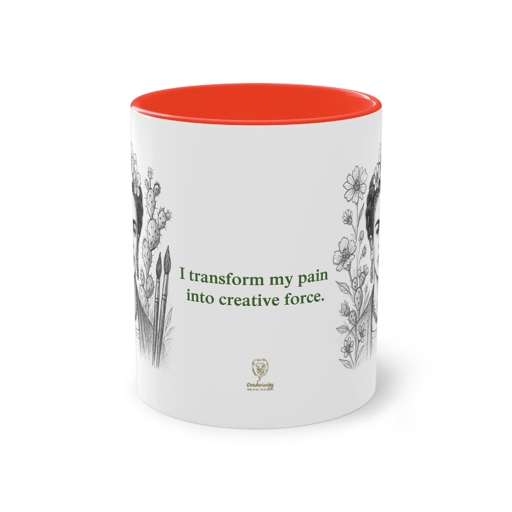 Mug-Women of Light, Frida Kahlo,I transform my pain into creative force-Sent from UE
