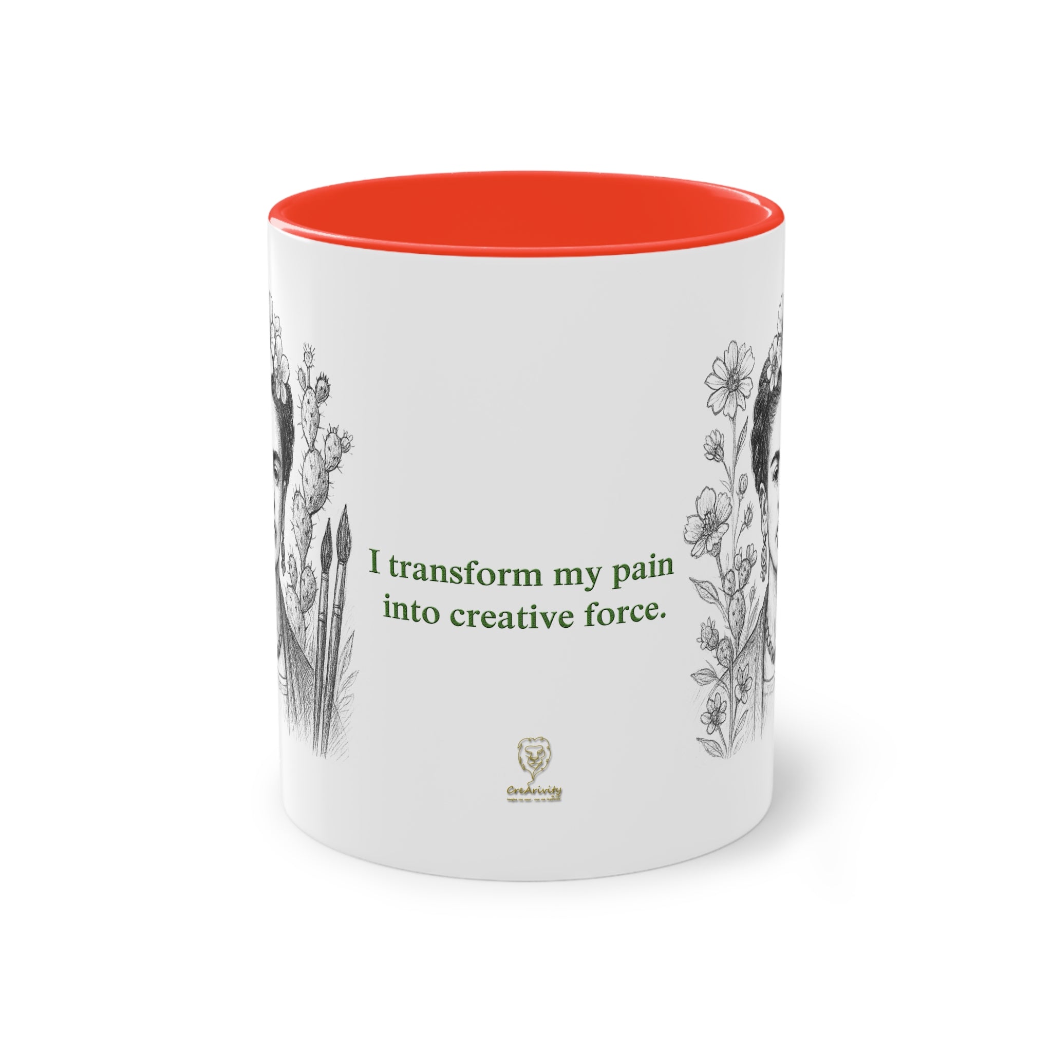 Mug-Women of Light, Frida Kahlo,I transform my pain into creative force-Sent from UE