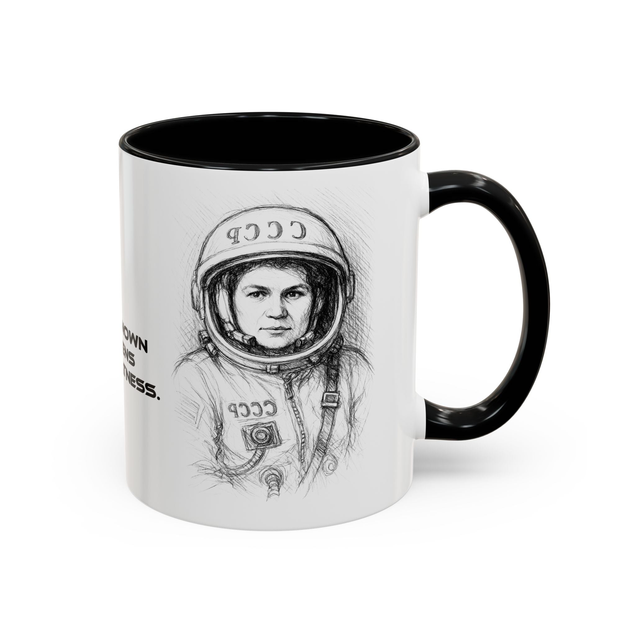 Mug-Women of Light, Valentina Tereshkova,The unknown awakens my greatness-Sent from Usa