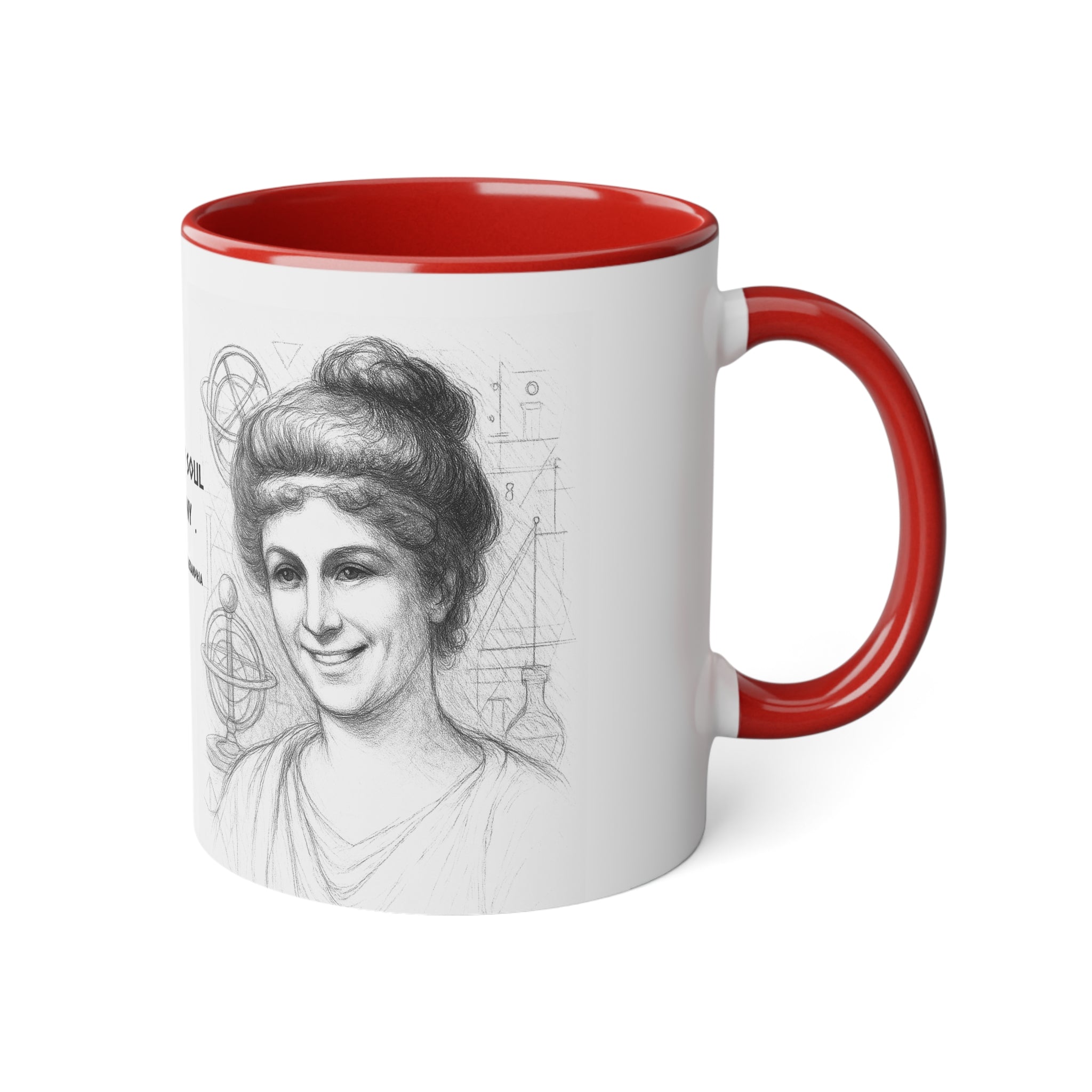Mug-Women of Light, Hypatia of Alexandria, My mind and soul are in harmony-Sent from EU