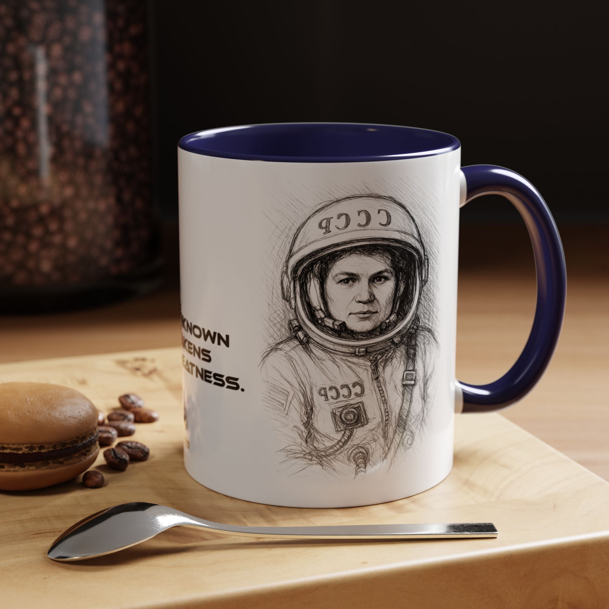 Mug-Women of Light, Valentina Tereshkova,The unknown awakens my greatness-Sent from Usa