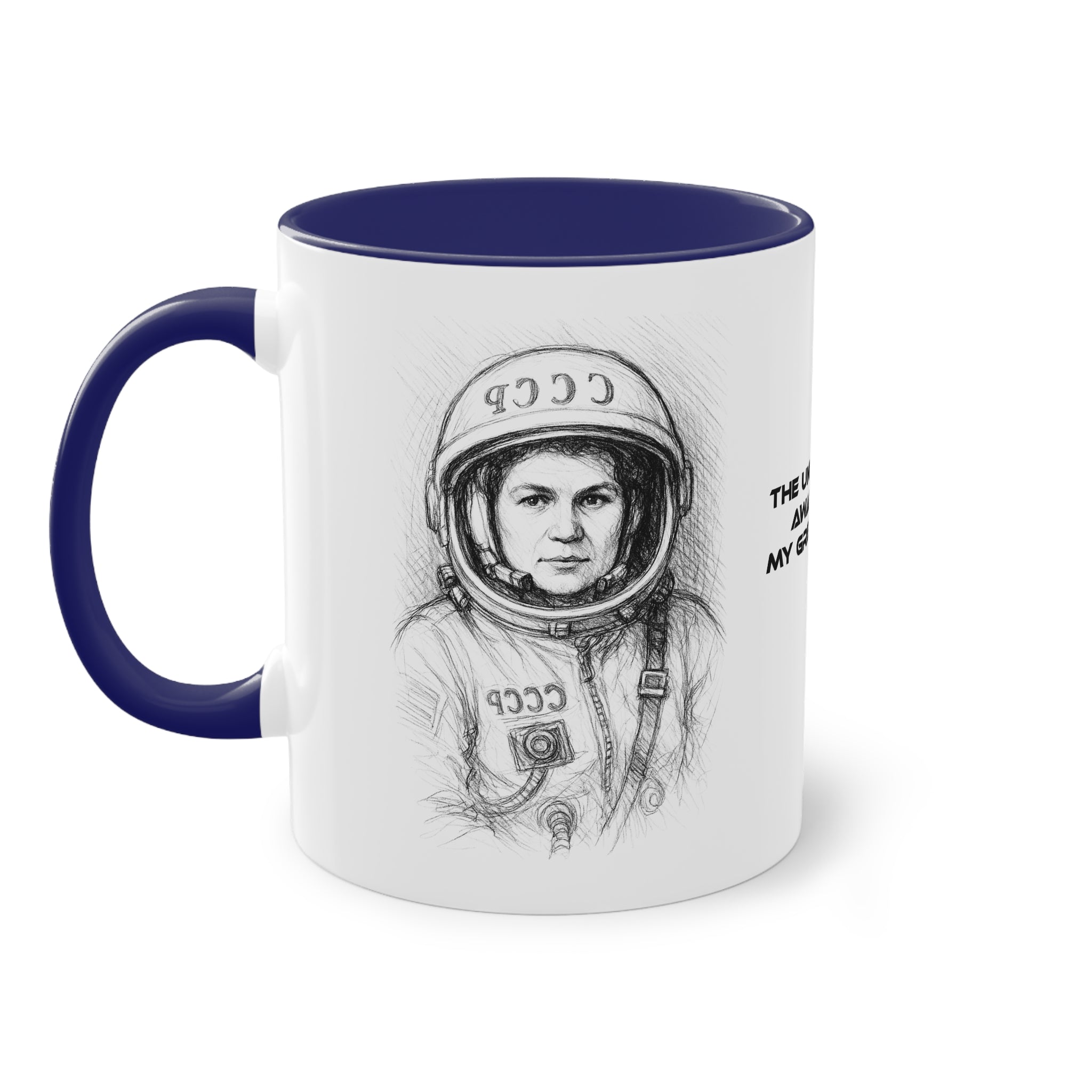 Mug-Women of Light, Valentina Tereshkova,The unknown awakens my greatness-Sent from UE
