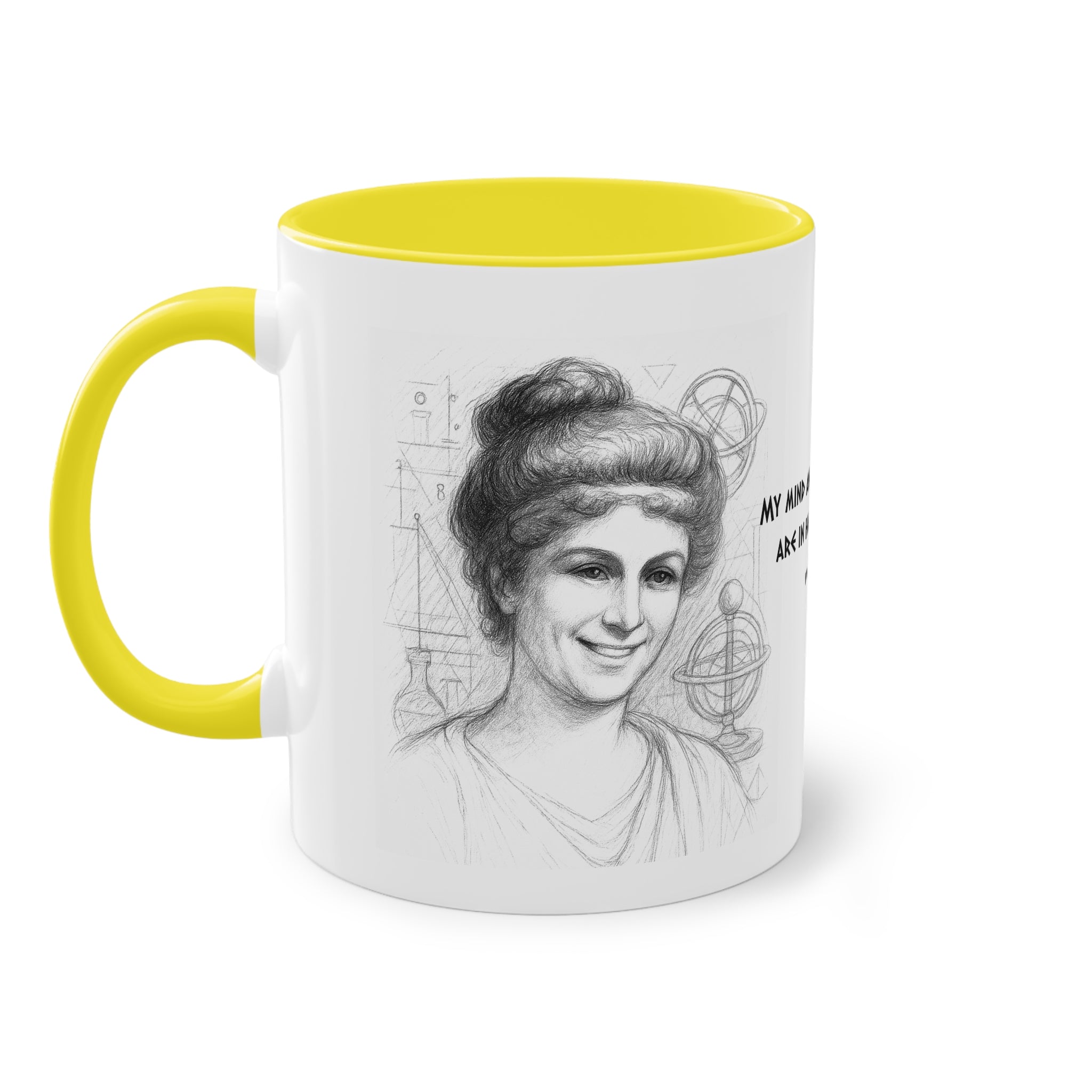 Mug-Women of Light, Hypatia of Alexandria, My mind and soul are in harmony-Sent from USA