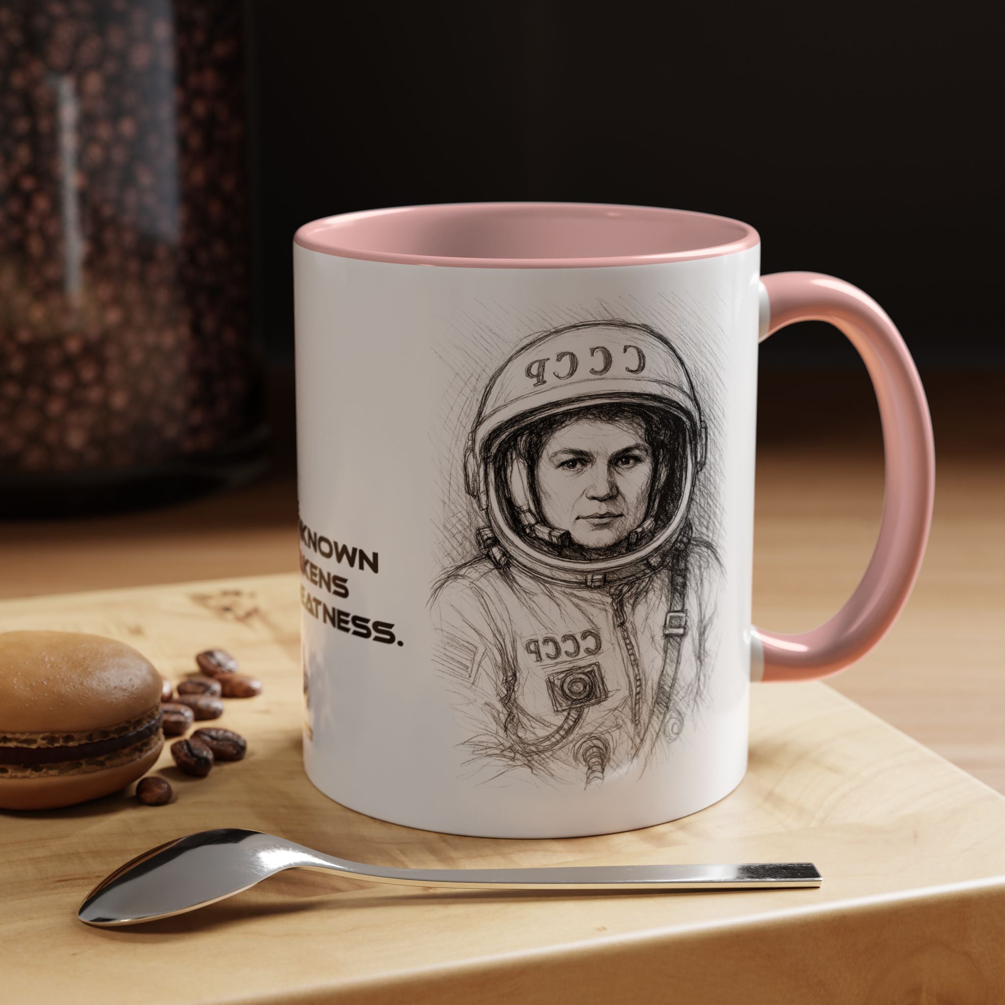 Mug-Women of Light, Valentina Tereshkova,The unknown awakens my greatness-Sent from Usa