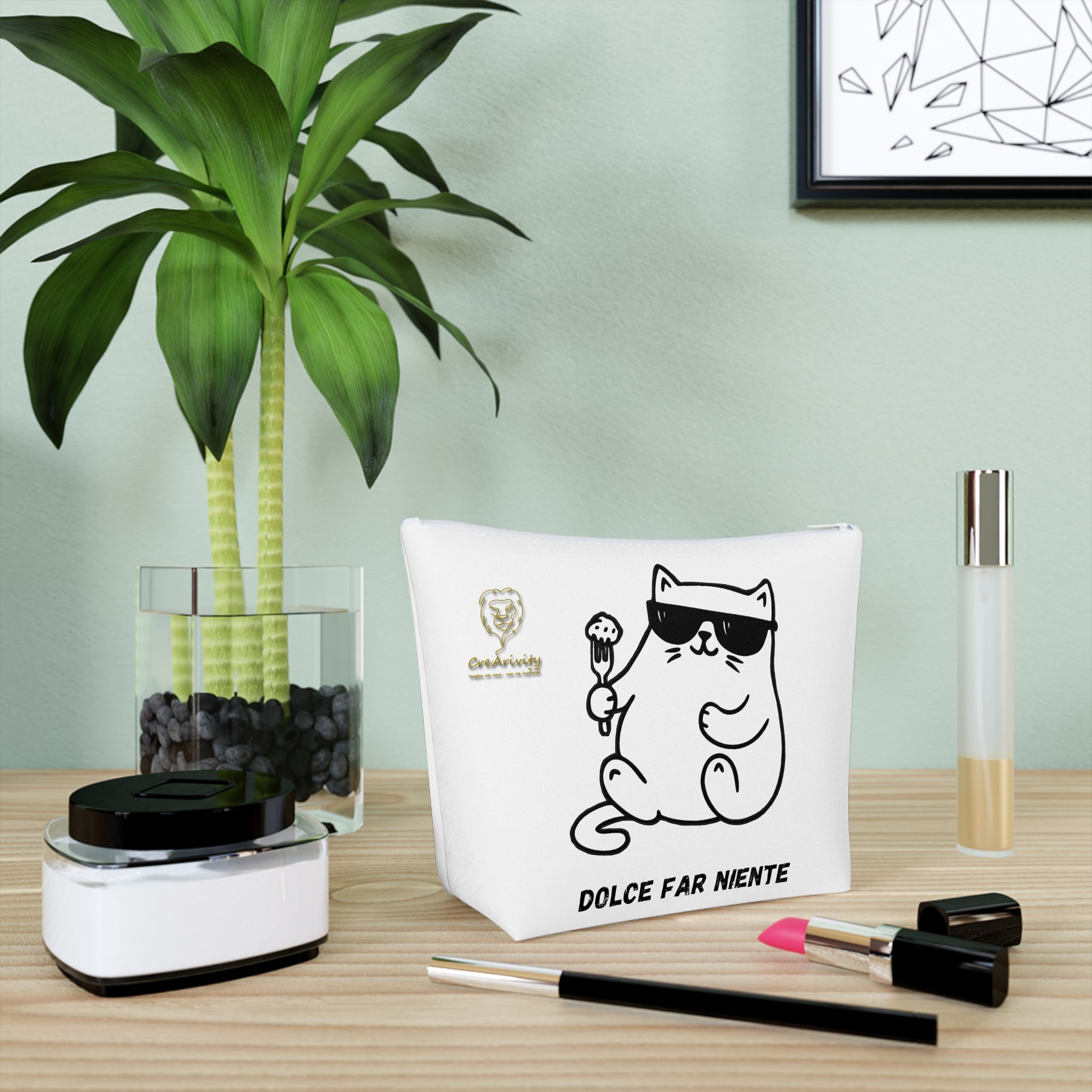 Chic Cotton Cosmetic Bag - Dolce far niente , Mangia