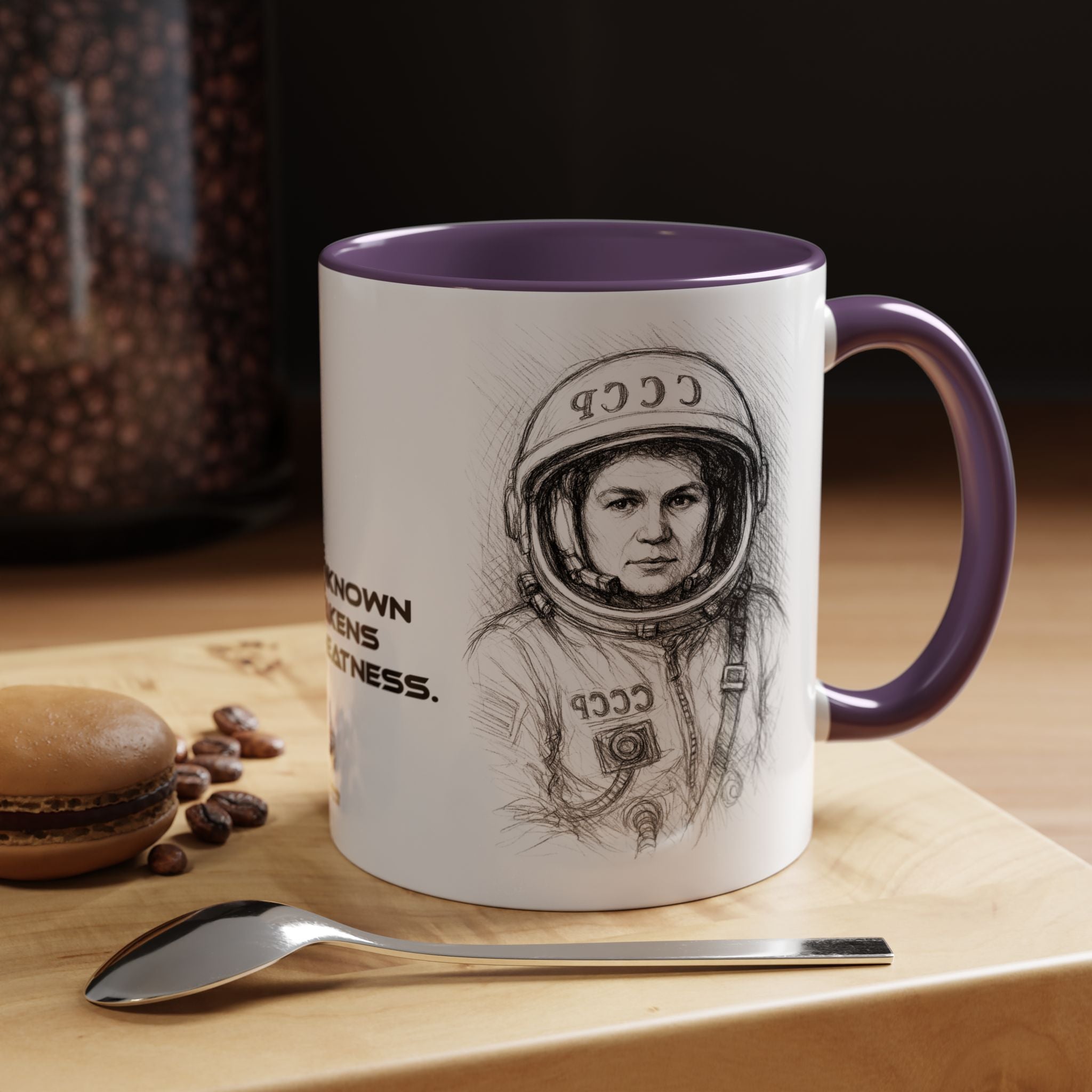 Mug-Women of Light, Valentina Tereshkova,The unknown awakens my greatness-Sent from Usa