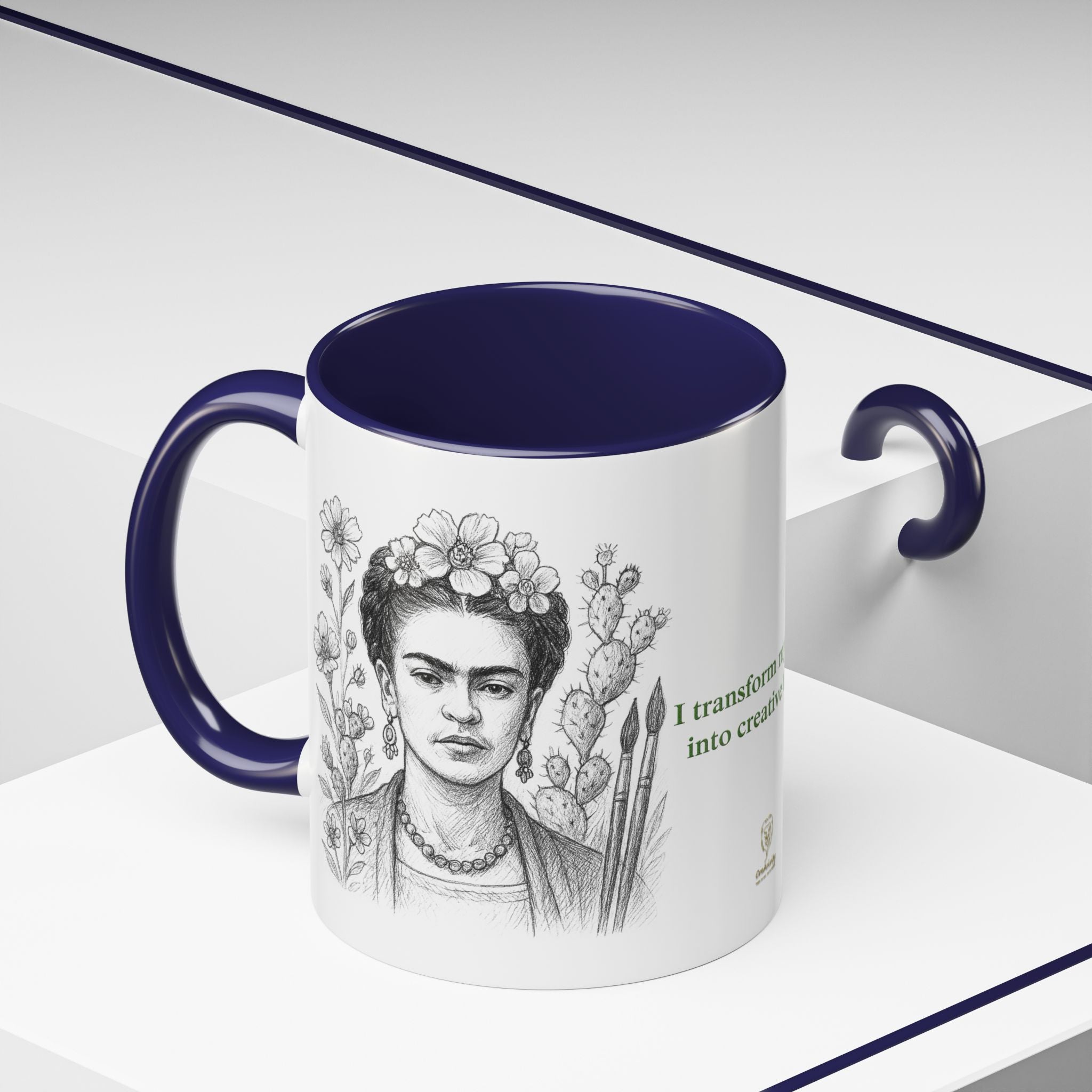 Mug-Women of Light, Frida Kahlo,I transform my pain into creative force-Sent from USA