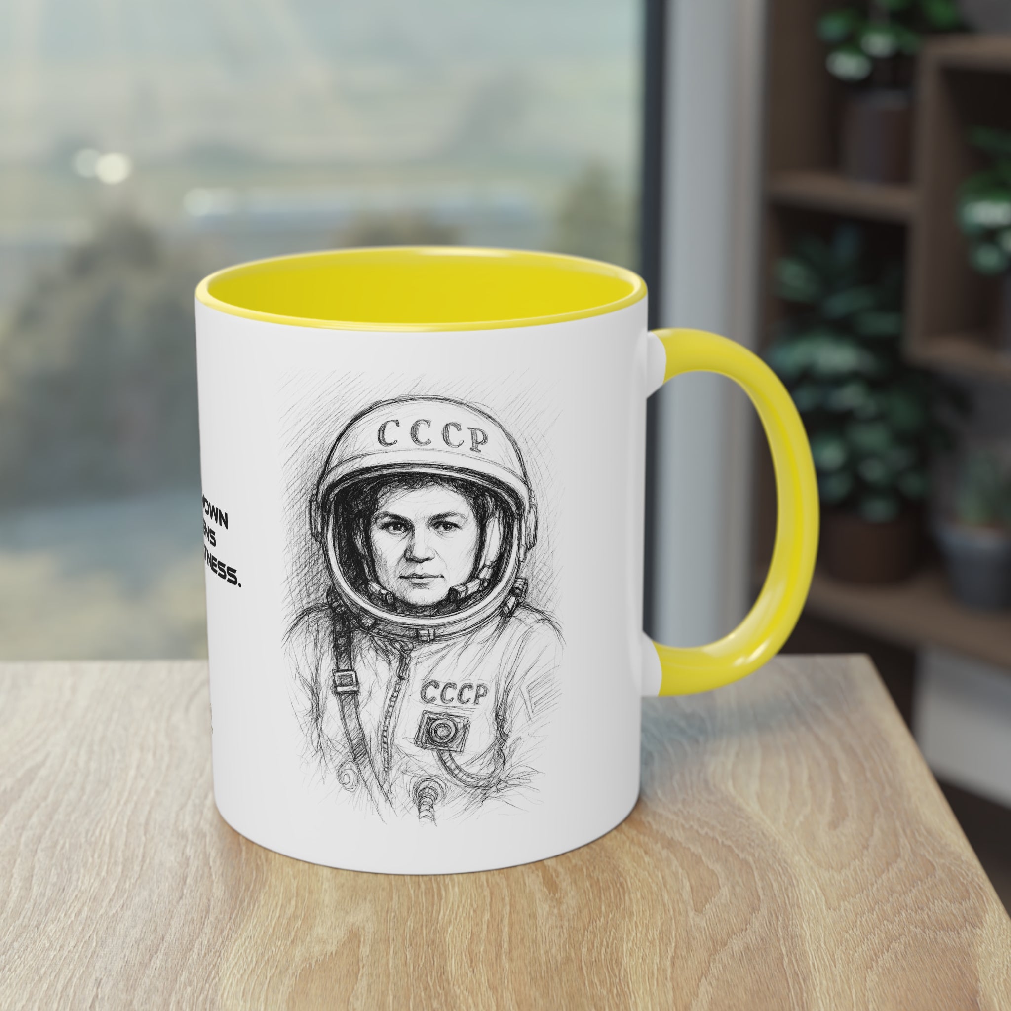 Mug-Women of Light, Valentina Tereshkova,The unknown awakens my greatness-Sent from UE