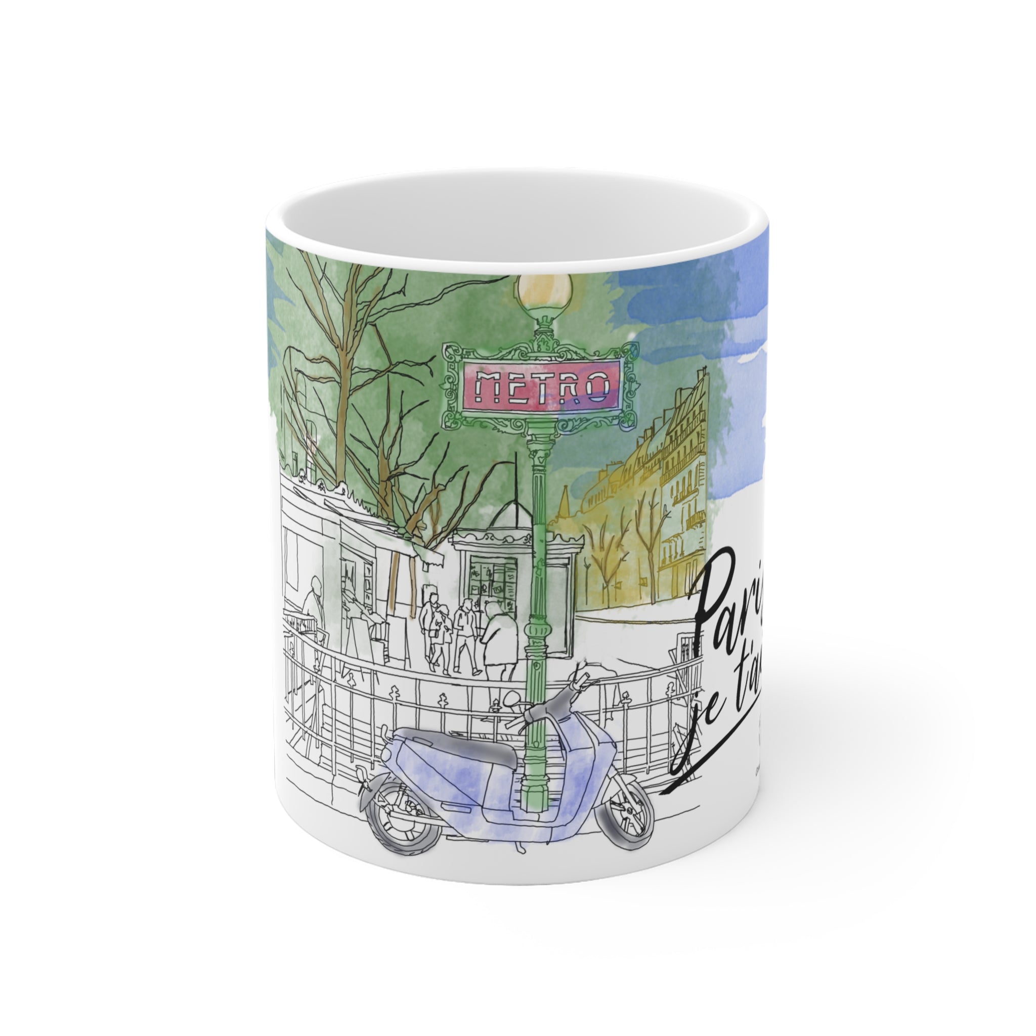 Mug - Parisian Sketch Paris Je T'aime, Sent USA