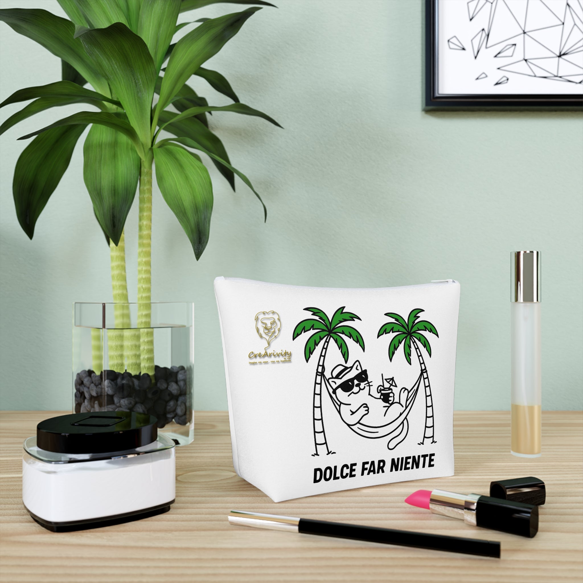 Chic Cotton Cosmetic Bag - Dolce far niente , Relax