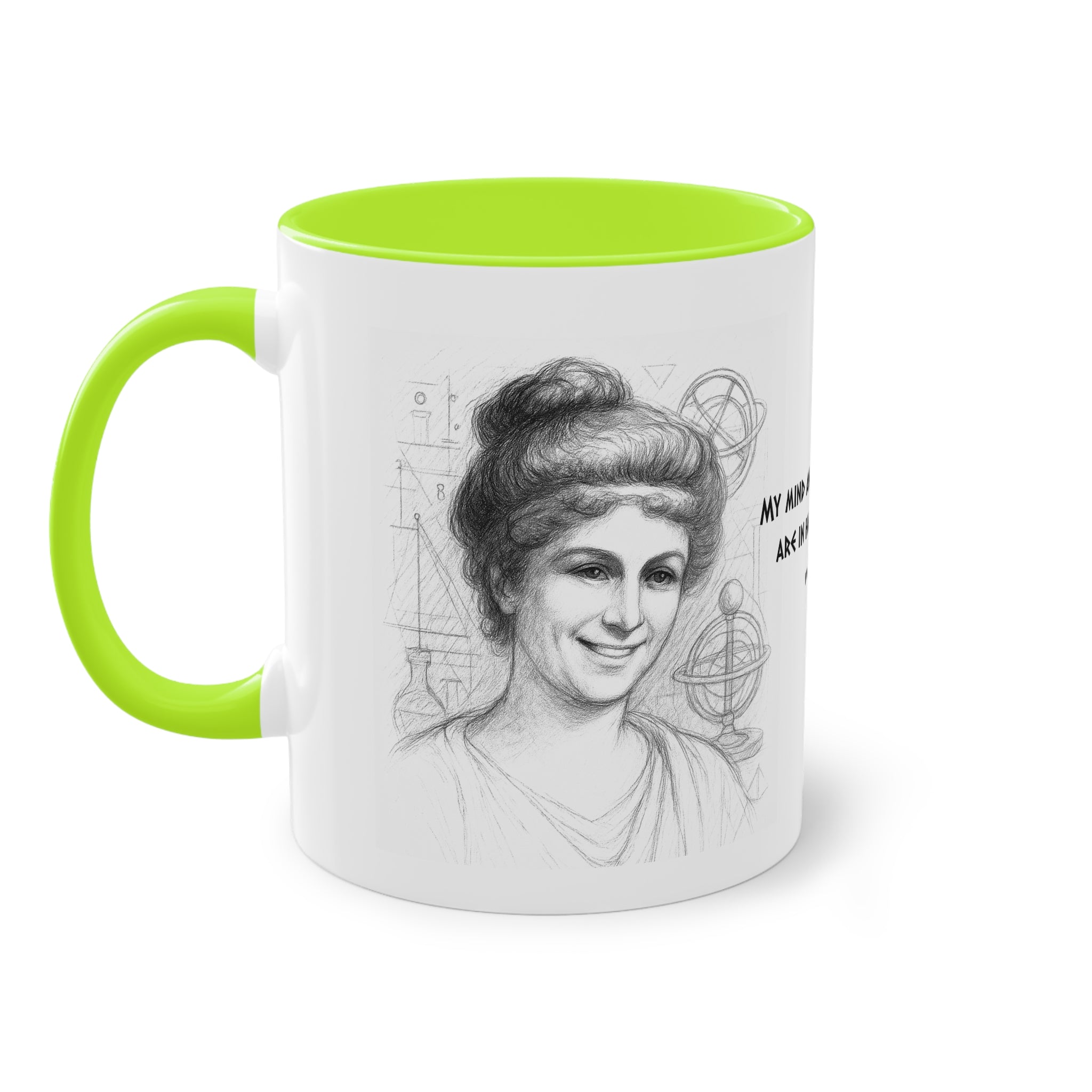Mug-Women of Light, Hypatia of Alexandria, My mind and soul are in harmony-Sent from USA