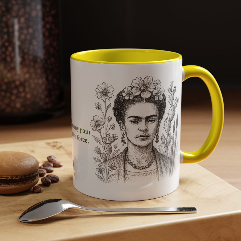 Mug-Women of Light, Frida Kahlo,I transform my pain into creative force-Sent from USA