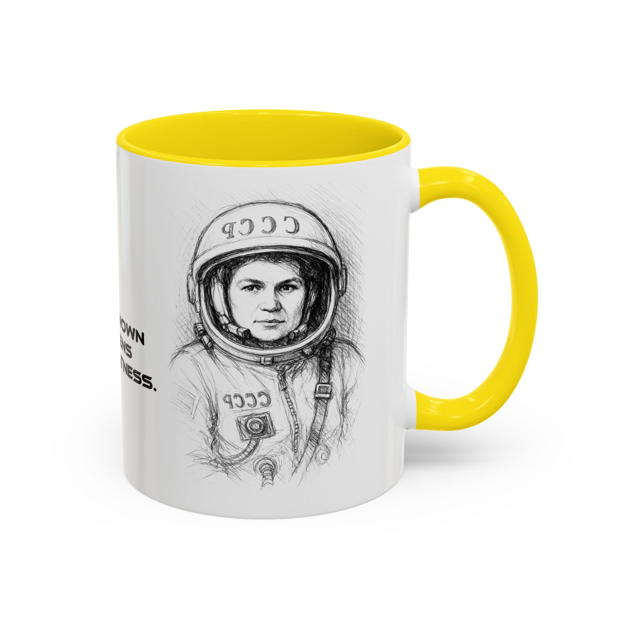Mug-Women of Light, Valentina Tereshkova,The unknown awakens my greatness-Sent from Usa