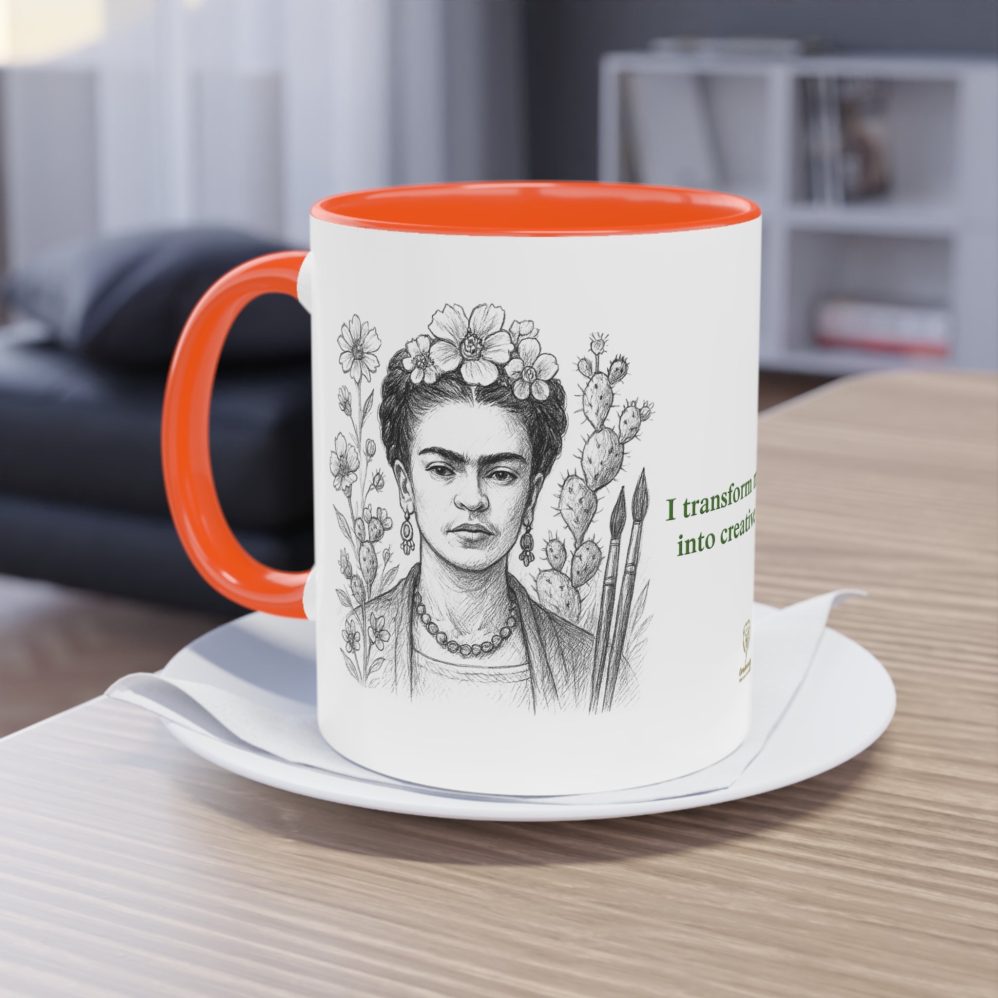 Mug-Women of Light, Frida Kahlo,I transform my pain into creative force-Sent from UE